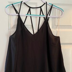 Black Lush Tank Top, Size L